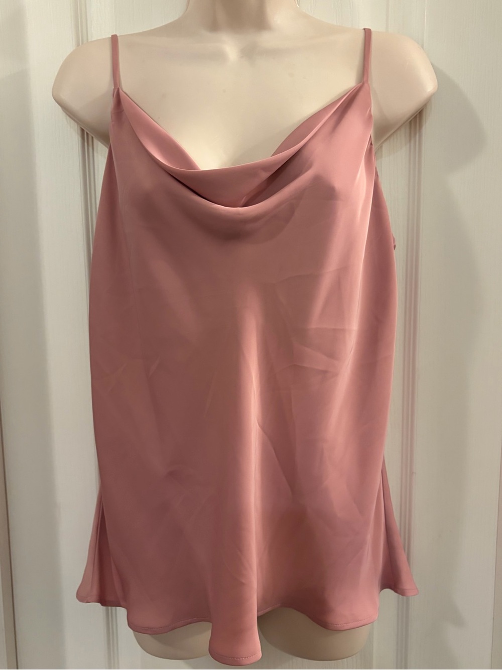 LOFT Silk-Look Cowl Neck Camisole in Dusty Rose